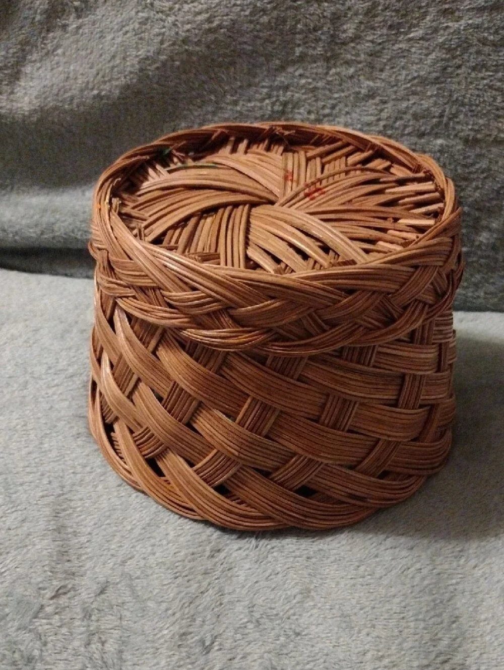 Handwoven Brown Wicker Storage Basket - Home Accents
